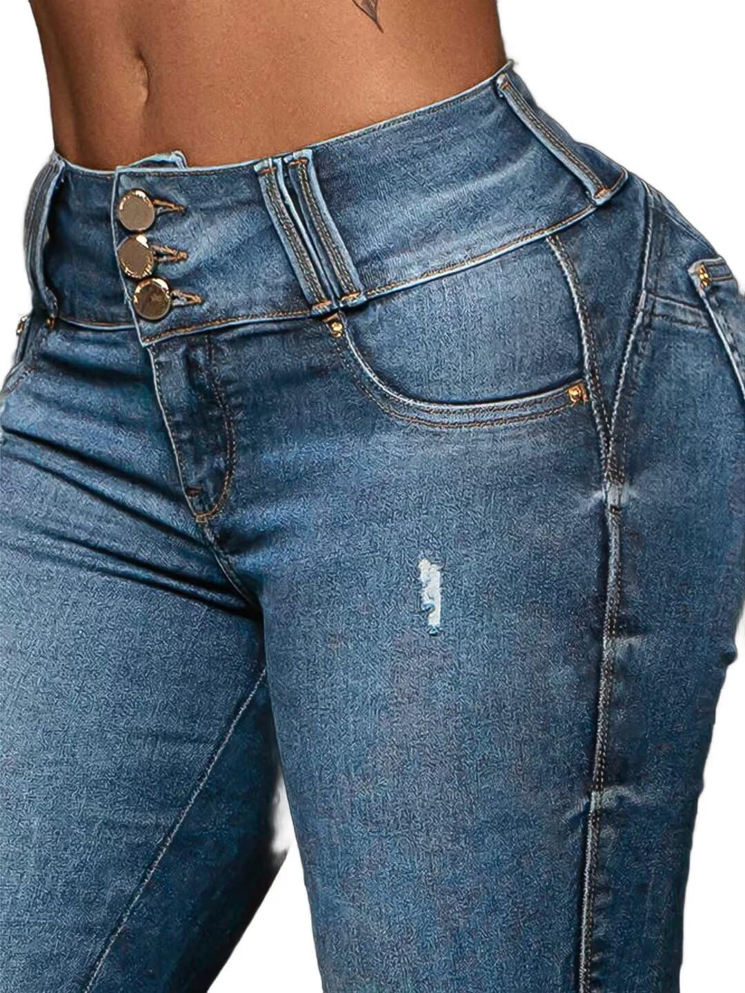 Foto 6 pulgar | Capri Jeans Flamingals, Elástico, Para Mujer, Para Levantamiento De Glúteos - Venta Internacional.