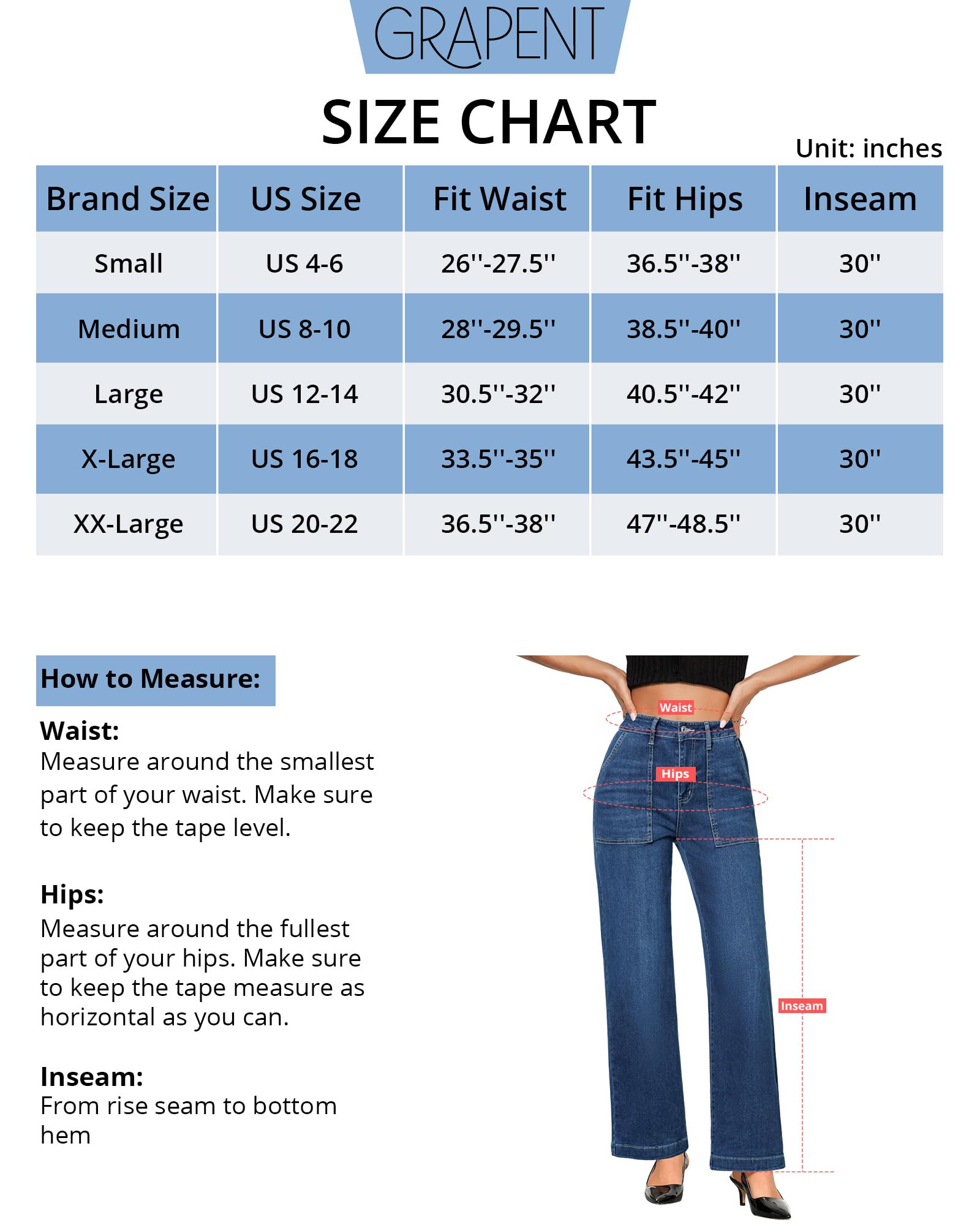 Foto 6 pulgar | Pantalones Vaqueros Grapent Holgados De Cintura Alta Para Mujer, Pierna Ancha, Entrepierna De 30 Cm - Venta Internacio