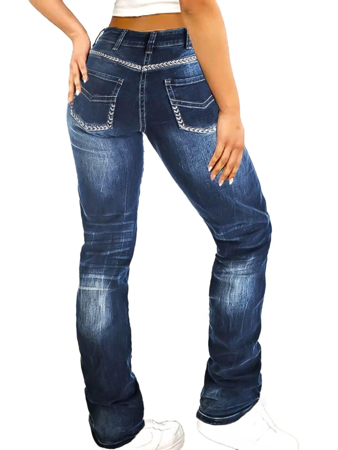 Foto 1 | Vaqueros Flamingals Bootcut Deep Blue Para Mujer, Talla Xl - Venta Internacional.
