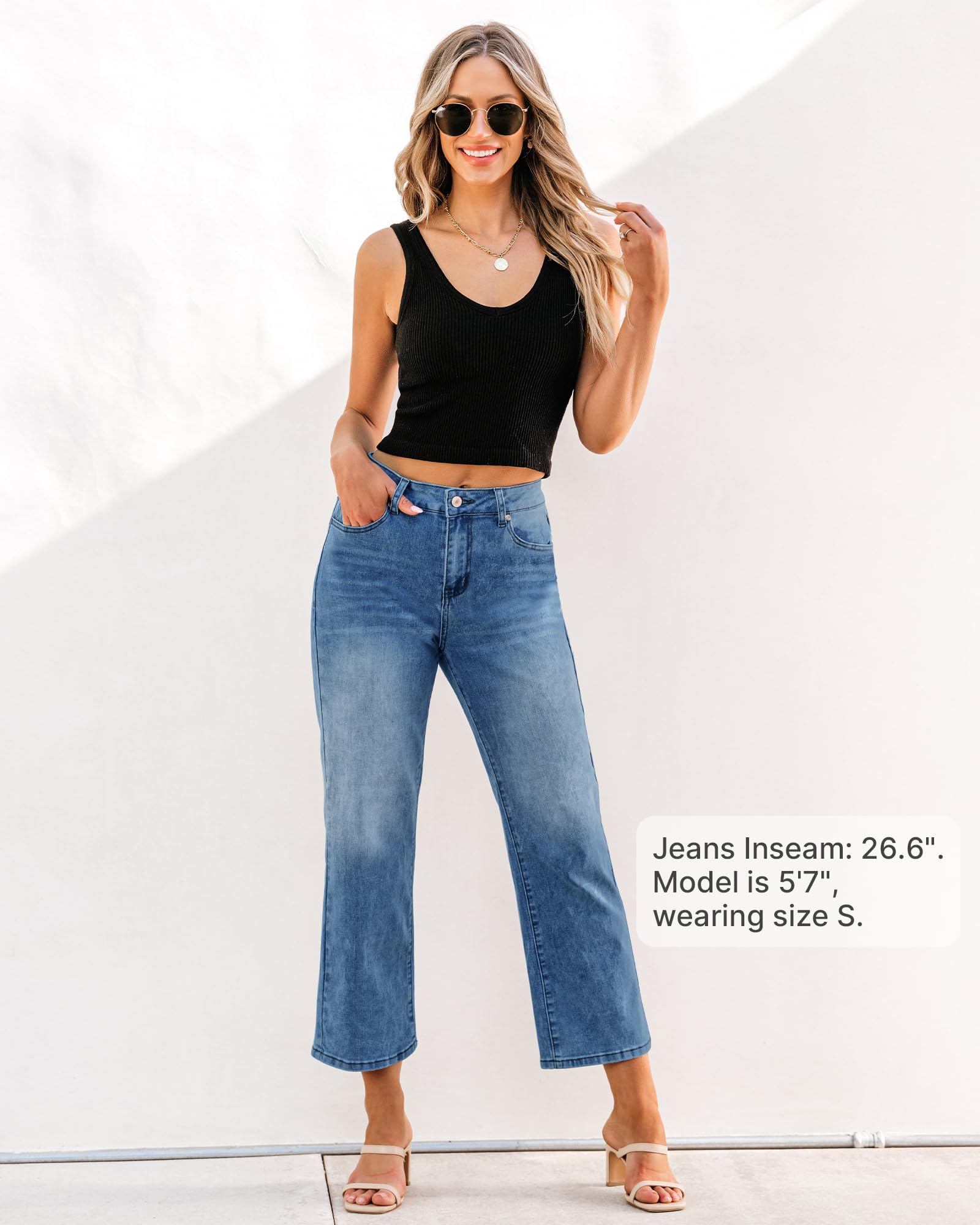 Foto 4 pulgar | Pantalones Grapent De Pierna Ancha Para Mujer, Verano, Casual, De Negocios, Azul - Venta Internacional.