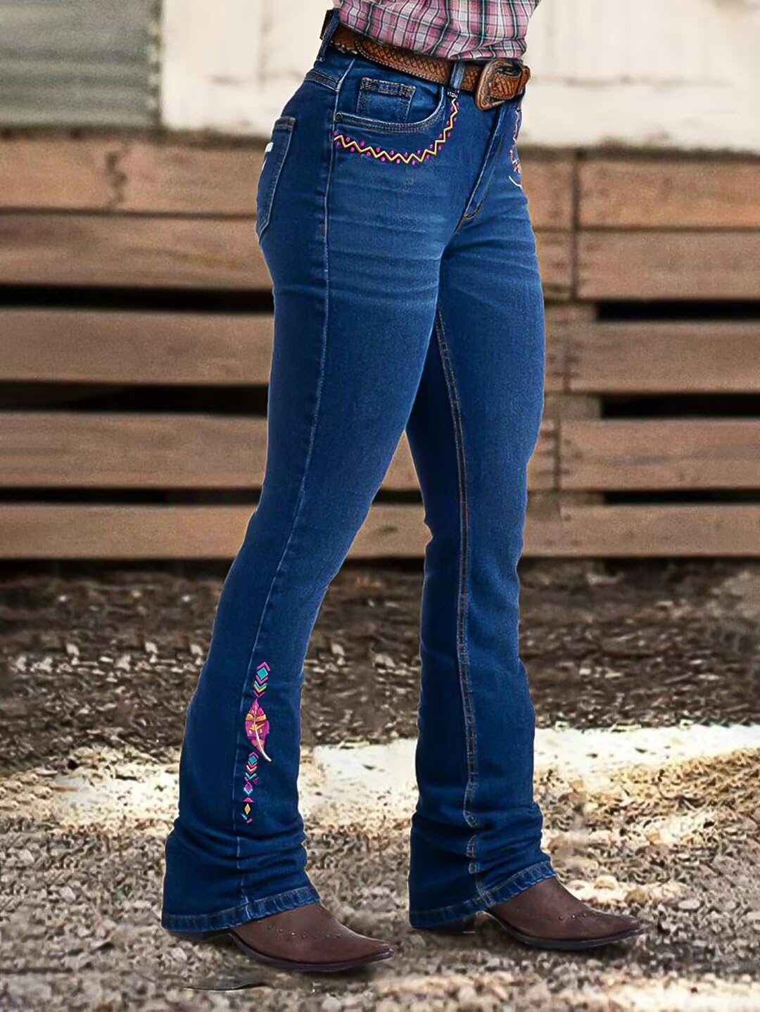 Foto 3 pulgar | Jeans Flamingals Boot Cut Cobalt Blue Para Mujer, Talla S - Venta Internacional.