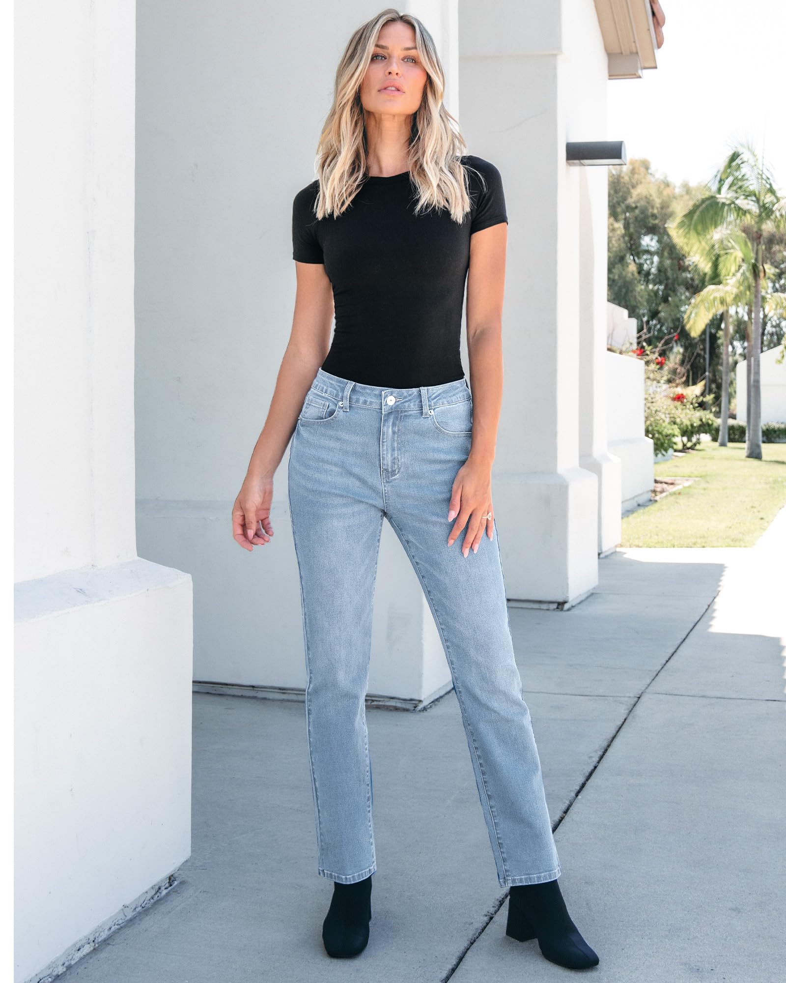Foto 2 | Jeans Grapent Plus Size Stretch Para Mujer, Cintura Alta, Azul - Venta Internacional.