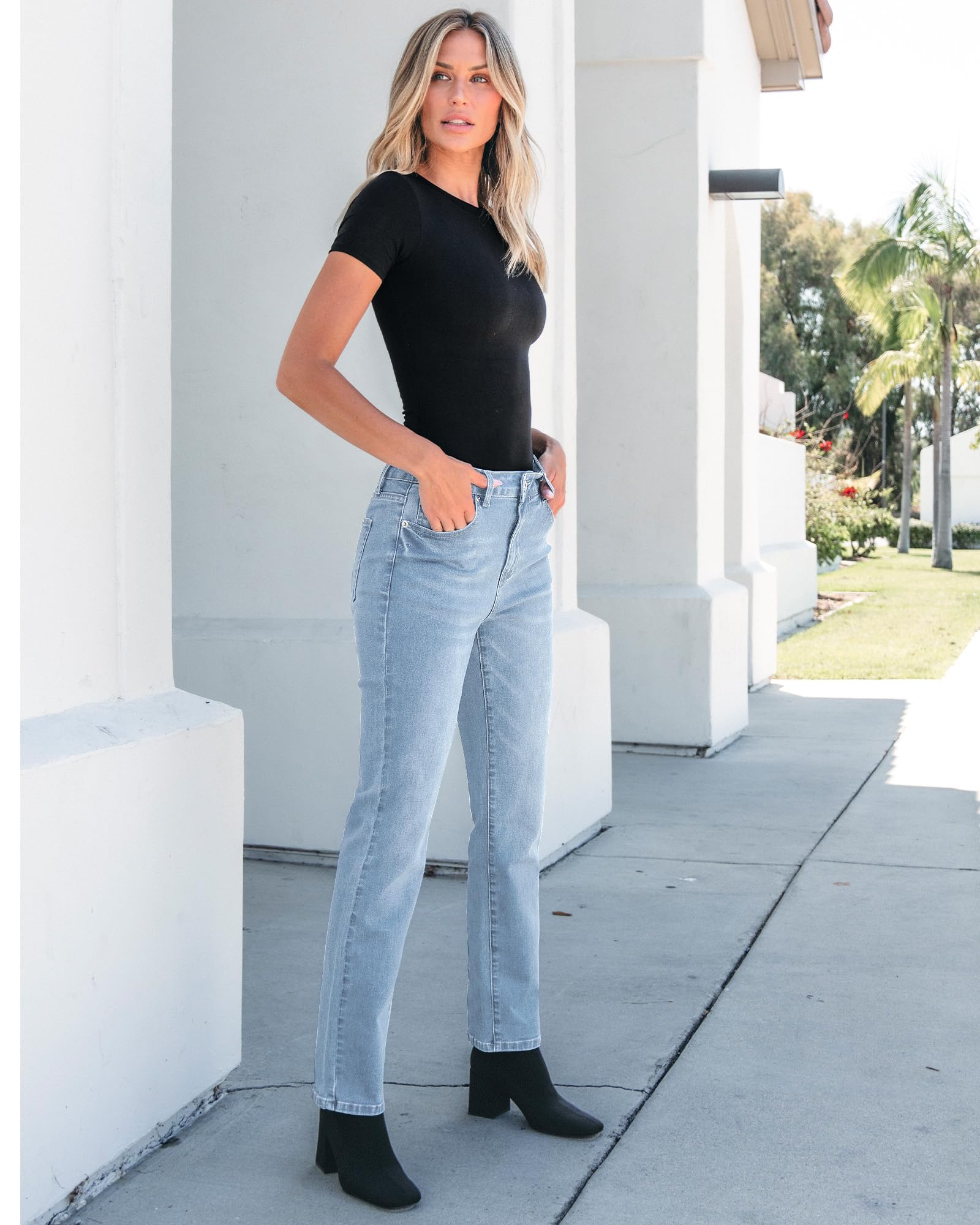 Foto 6 pulgar | Jeans Grapent Plus Size Stretch Para Mujer, Cintura Alta, Azul - Venta Internacional.