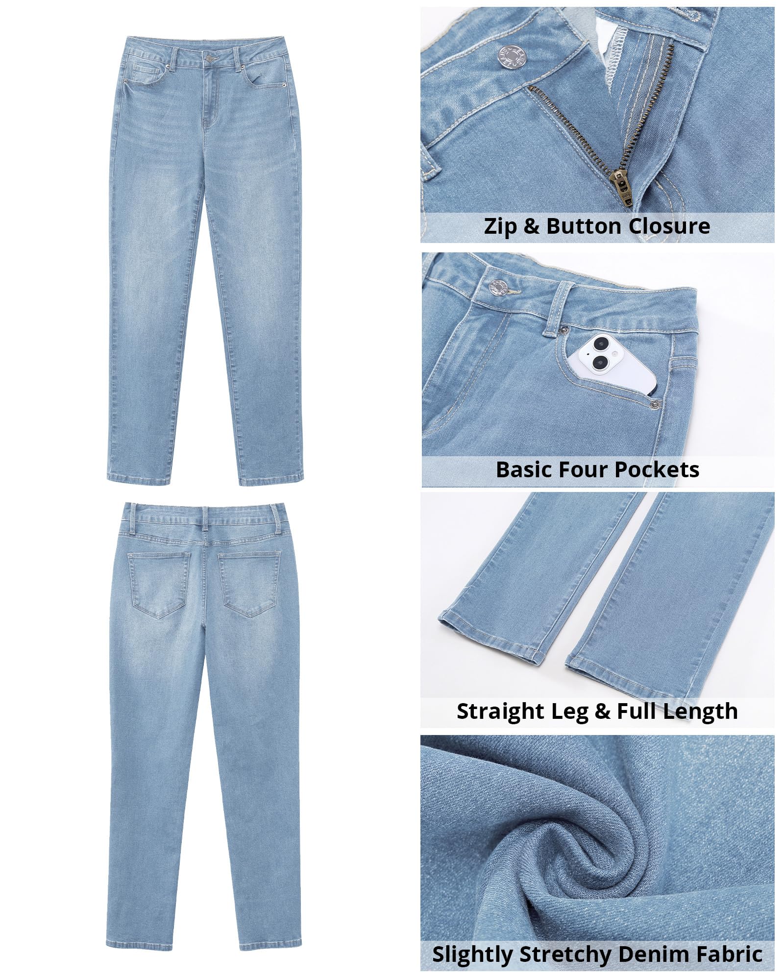 Foto 7 pulgar | Jeans Grapent Plus Size Stretch Para Mujer, Cintura Alta, Azul - Venta Internacional.