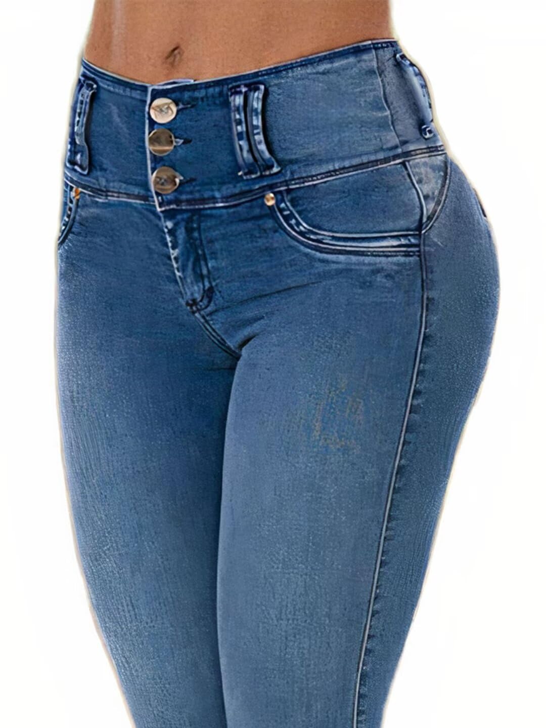 Foto 6 pulgar | Bermudas Capri Jeans Flamingals Para Mujer Deep Blue Xl - Venta Internacional.
