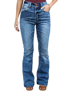 Foto 1 | Pantalones Vaqueros Flamingals Para Levantamiento De Glúteos, Azul Cielo, Para Mujer, Talla S - Venta Internacional.