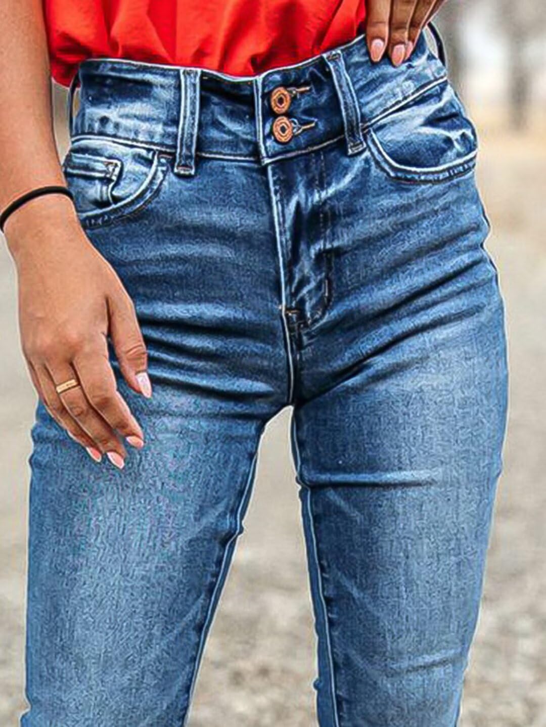 Foto 3 pulgar | Pantalones Vaqueros Flamingals Para Levantamiento De Glúteos, Azul Cielo, Para Mujer, Talla S - Venta Internacional.