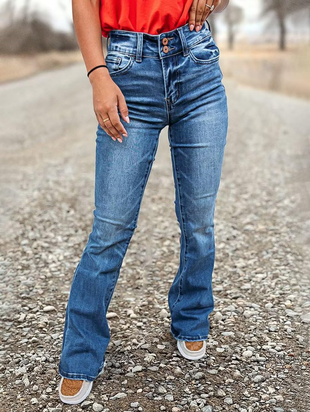 Foto 4 pulgar | Pantalones Vaqueros Flamingals Para Levantamiento De Glúteos, Azul Cielo, Para Mujer, Talla S - Venta Internacional.
