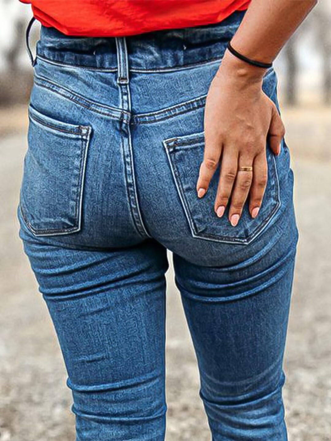 Foto 5 pulgar | Pantalones Vaqueros Flamingals Para Levantamiento De Glúteos, Azul Cielo, Para Mujer, Talla S - Venta Internacional.
