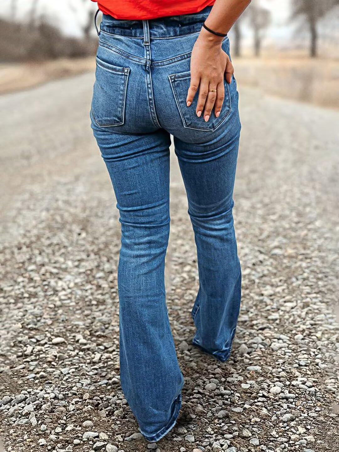 Foto 6 pulgar | Pantalones Vaqueros Flamingals Para Levantamiento De Glúteos, Azul Cielo, Para Mujer, Talla S - Venta Internacional.