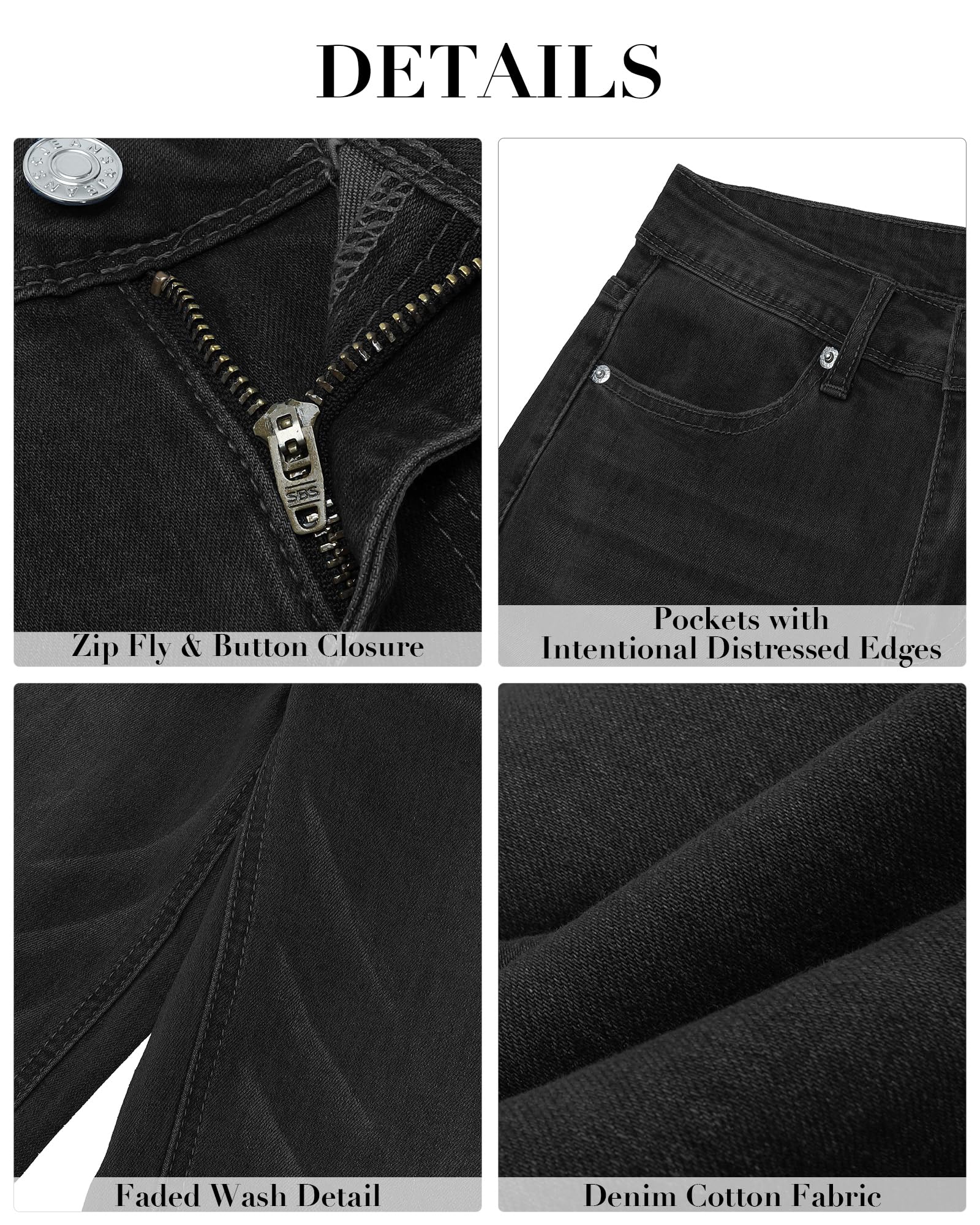Foto 7 pulgar | Vaqueros Grapent Holgados Negros De Cintura Alta Para Mujer, Talla Grande, Negros - Venta Internacional.