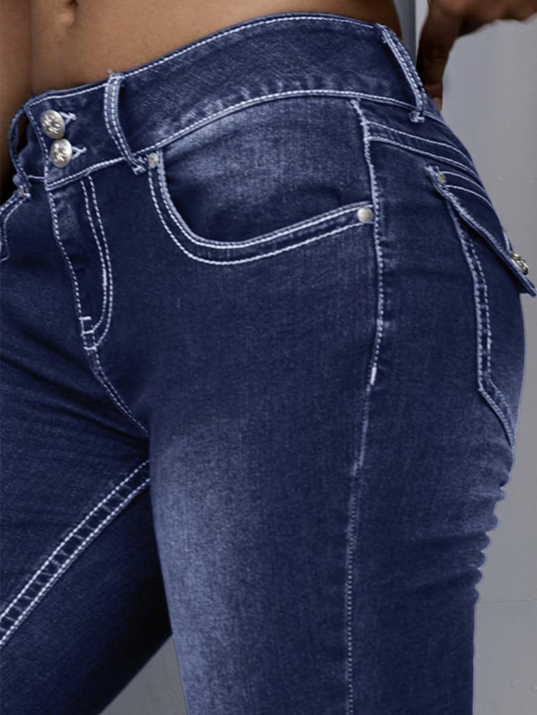Foto 7 pulgar | Jeans Flamingals Para Levantar Glúteos, Delgados, Cintura Media, Para Mujer - Venta Internacional.