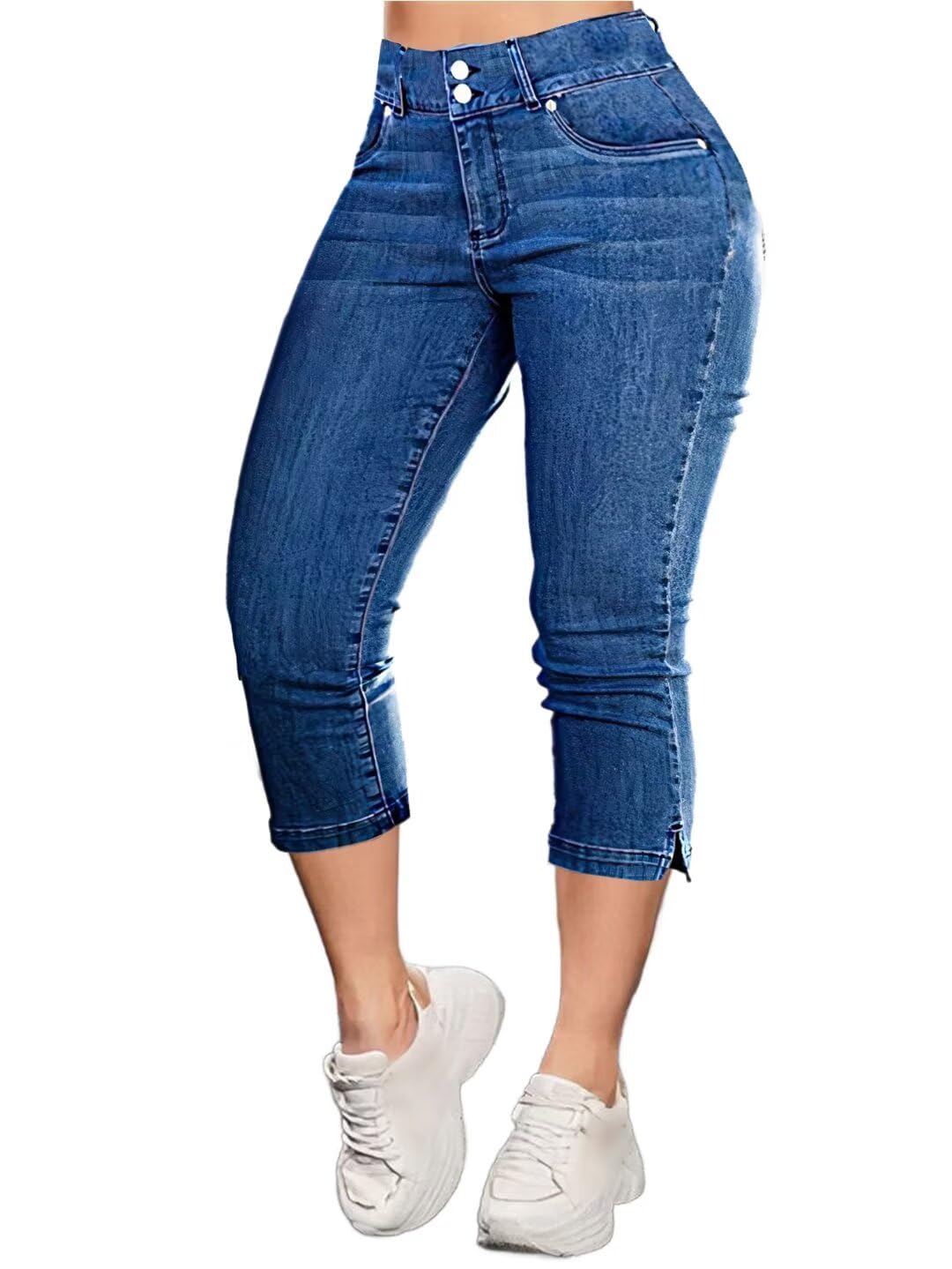 Foto 2 pulgar | Jeans Flamingals Flamingals, Capris Ajustados De Mezclilla Para Levantar Glúteos - Venta Internacional.