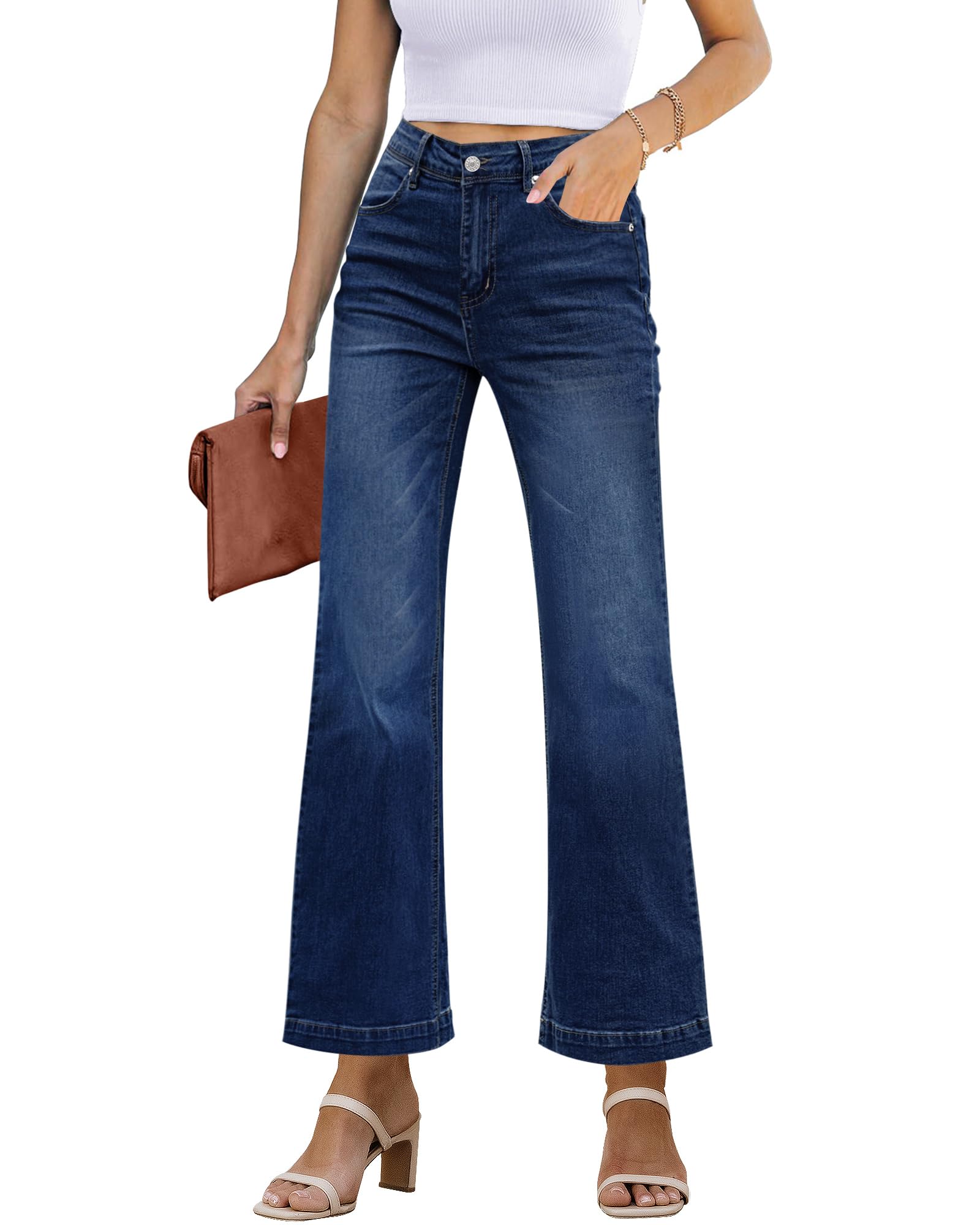 Foto 2 pulgar | Pantalones Anchos Grapent Para Mujer, Talla Xxl, Talla Xxl, Color Índigo - Venta Internacional.