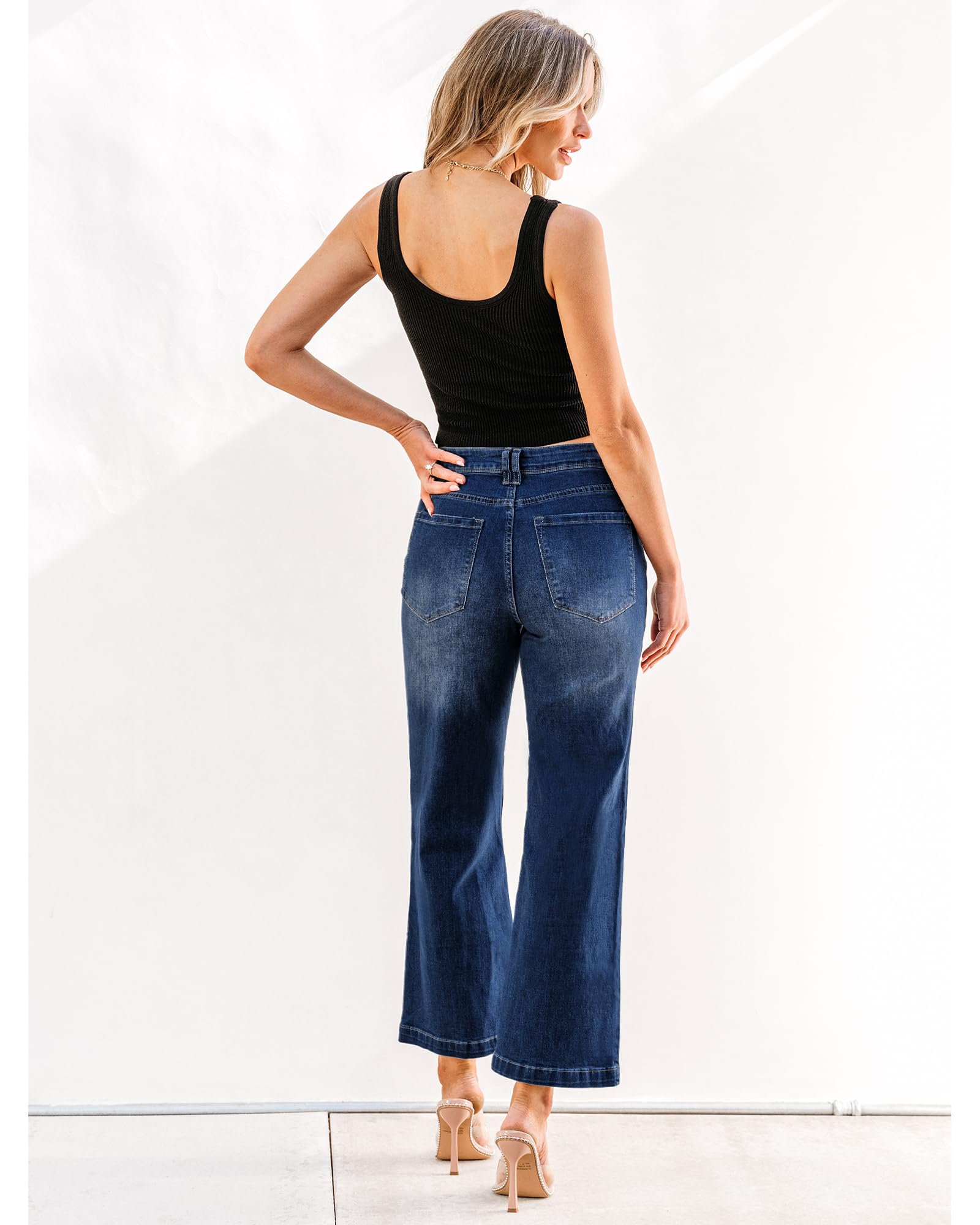 Foto 3 pulgar | Pantalones Anchos Grapent Para Mujer, Talla Xxl, Talla Xxl, Color Índigo - Venta Internacional.