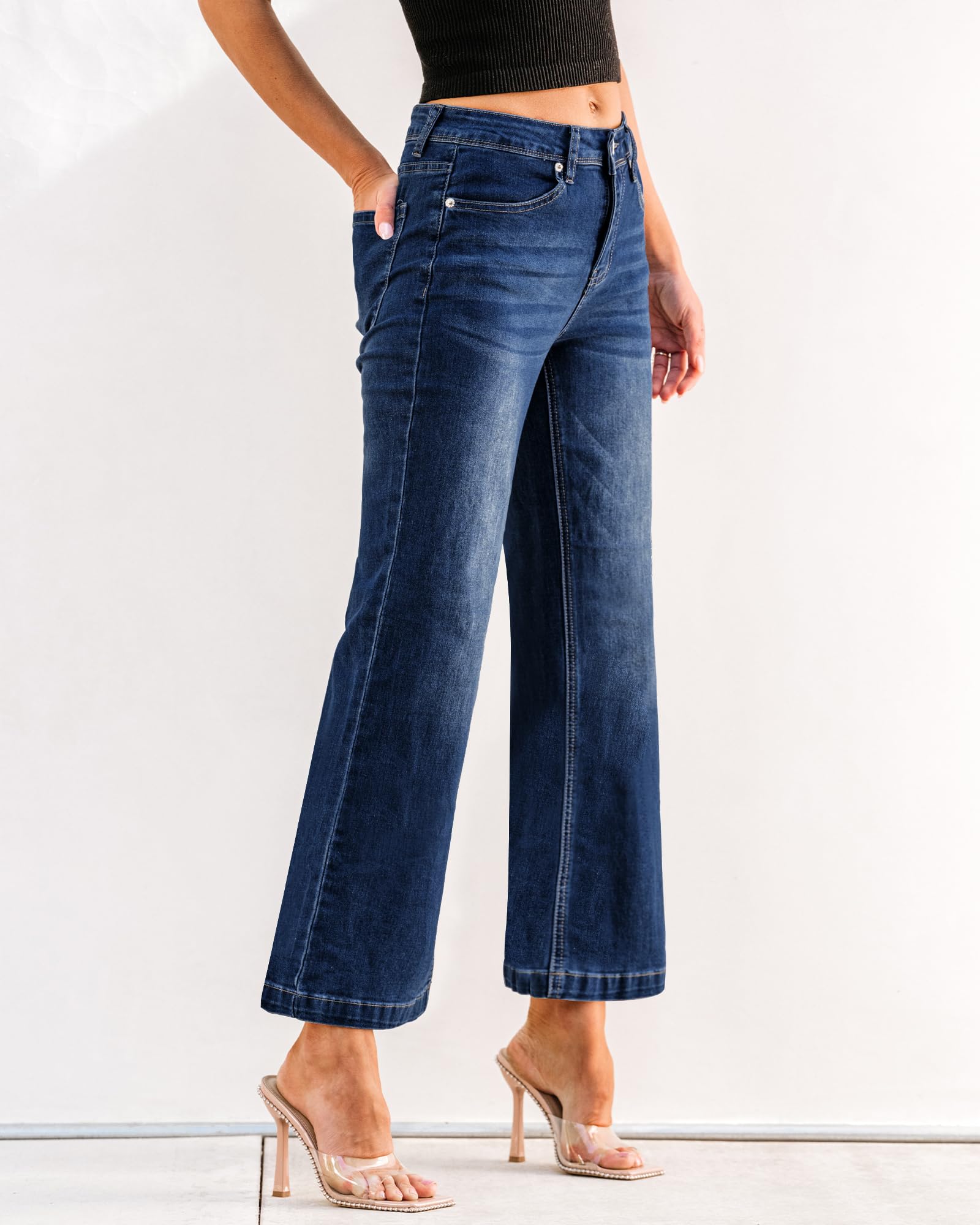 Foto 4 pulgar | Pantalones Anchos Grapent Para Mujer, Talla Xxl, Talla Xxl, Color Índigo - Venta Internacional.