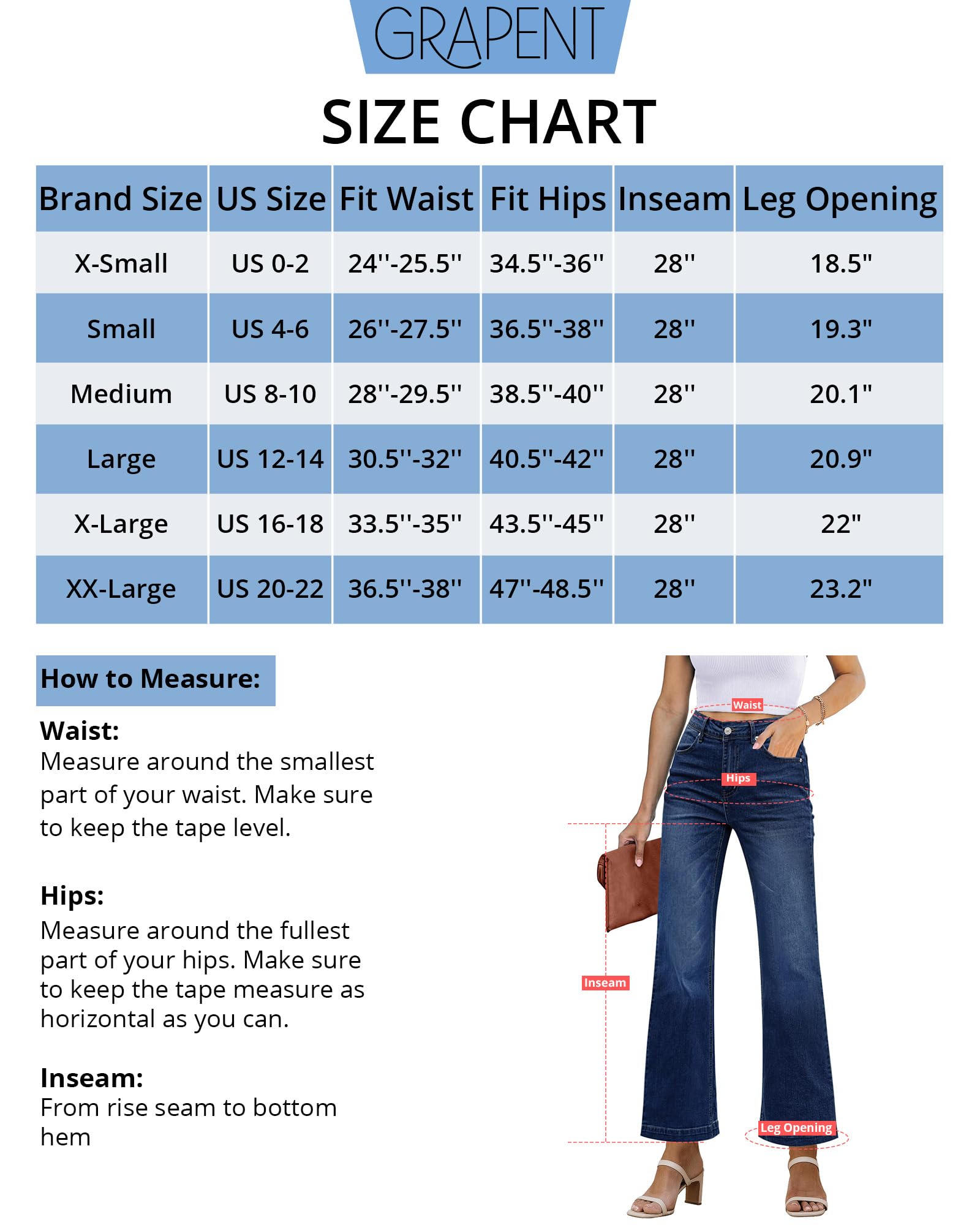 Foto 4 | Pantalones Anchos Grapent Para Mujer, Talla Xxl, Talla Xxl, Color Índigo - Venta Internacional.