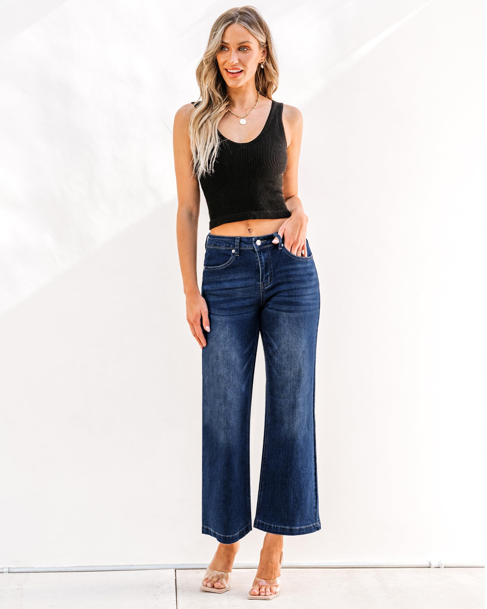 Foto 6 pulgar | Pantalones Anchos Grapent Para Mujer, Talla Xxl, Talla Xxl, Color Índigo - Venta Internacional.