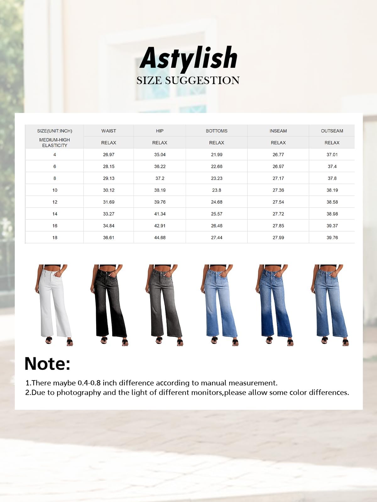 Foto 8 pulgar | Vaqueros Capri Bootcut Elegantes De Cintura Alta De Color Azul Oscuro Para Mujer - Venta Internacional.
