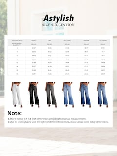 Foto 7 | Vaqueros Capri Bootcut Elegantes De Cintura Alta De Color Azul Oscuro Para Mujer - Venta Internacional.