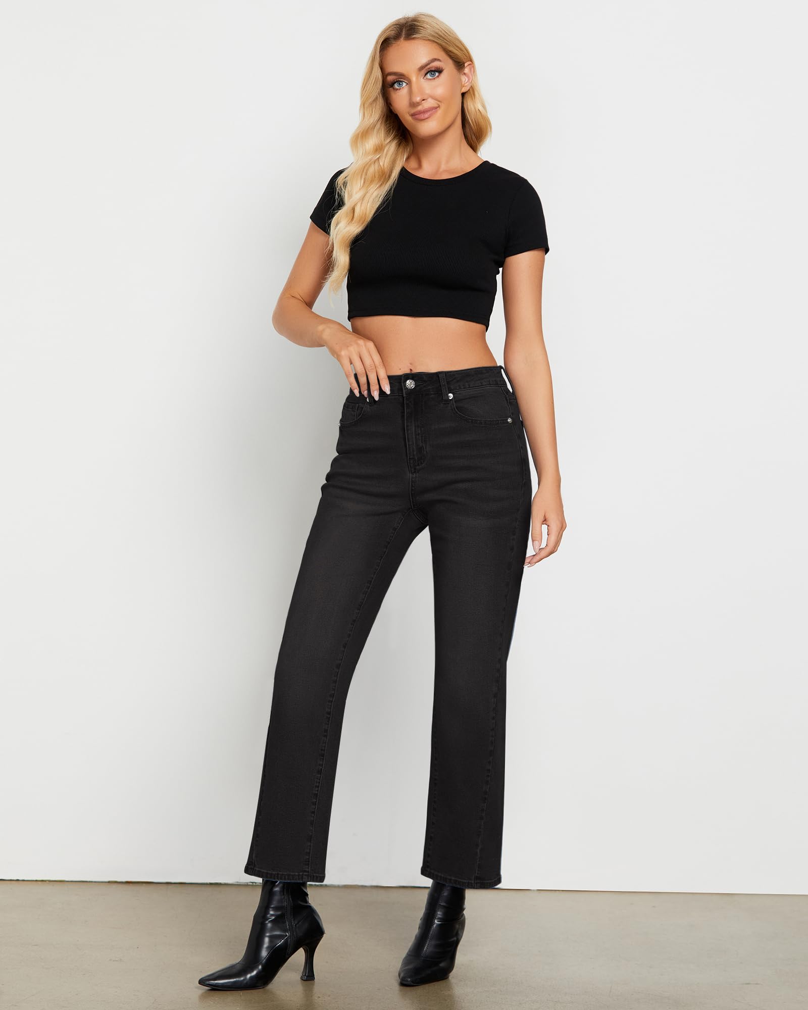 Foto 5 pulgar | Jeans Grapent Para Mujer, Modernos Vaqueros, Cintura Alta, Hasta El Tobillo - Venta Internacional.
