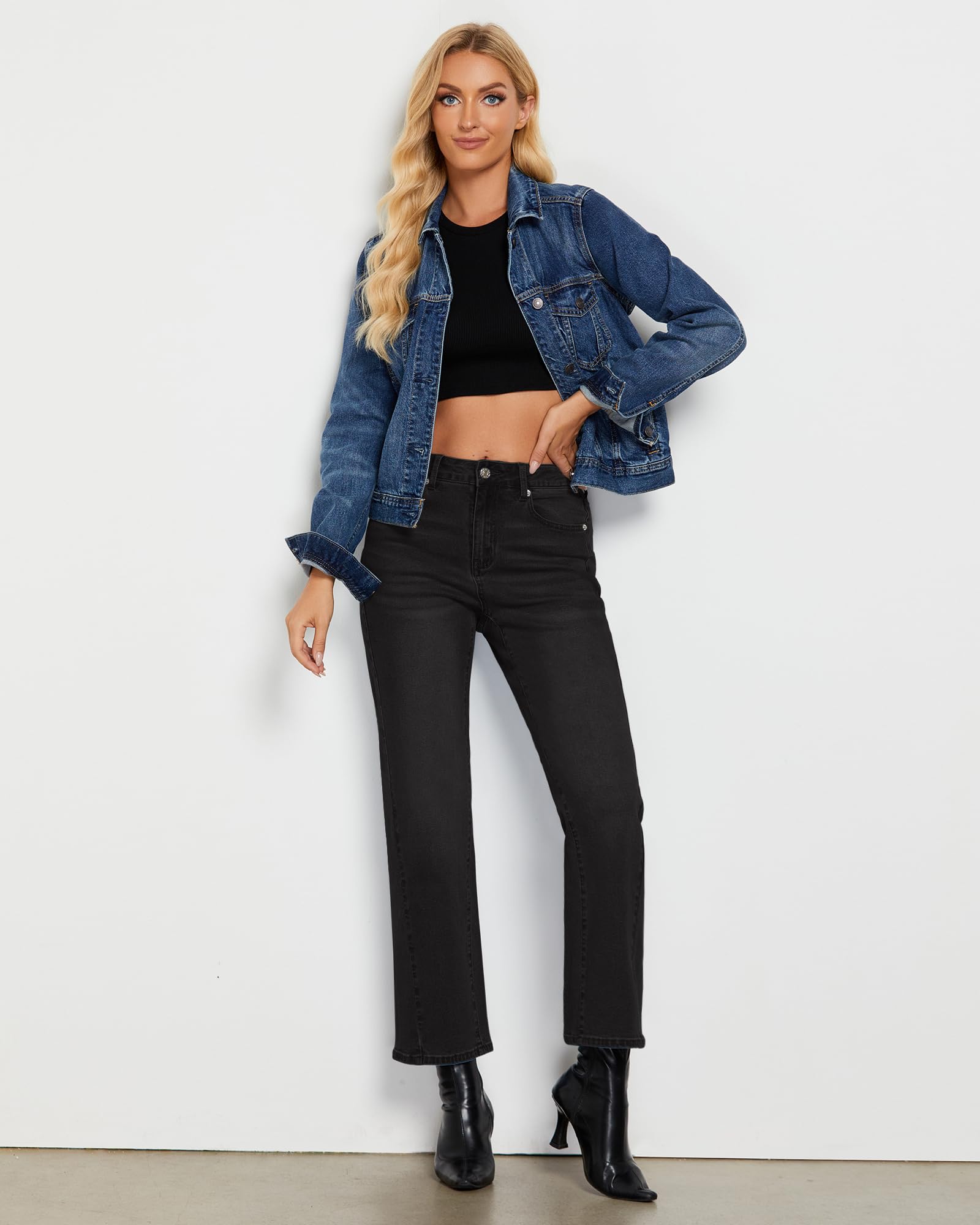 Foto 6 pulgar | Jeans Grapent Para Mujer, Modernos Vaqueros, Cintura Alta, Hasta El Tobillo - Venta Internacional.