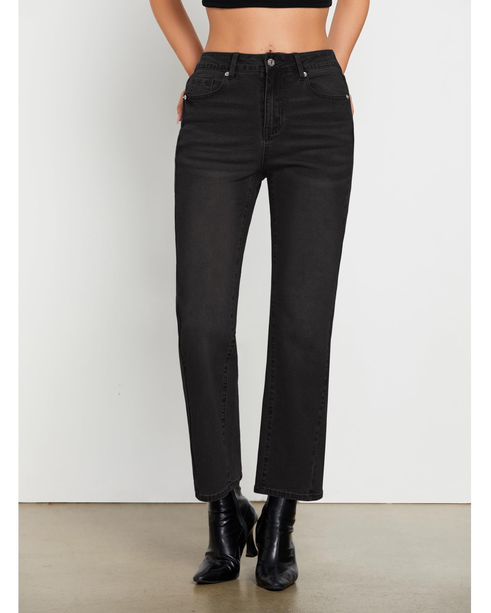 Foto 8 pulgar | Jeans Grapent Para Mujer, Modernos Vaqueros, Cintura Alta, Hasta El Tobillo - Venta Internacional.