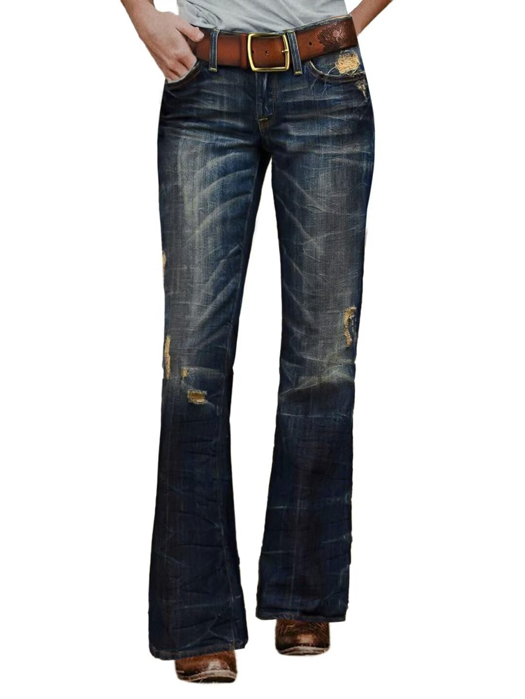 Foto 2 pulgar | Bota Jeans Flamingals De Cintura Baja Para Mujer, Color Azul Ceniza L - Venta Internacional.