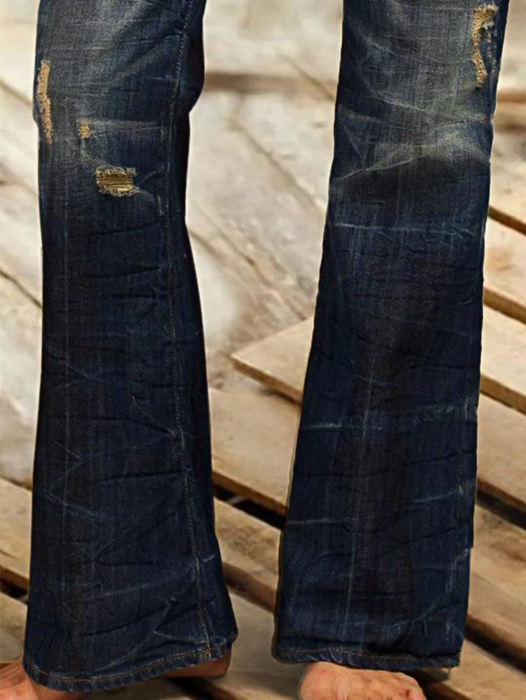 Foto 6 pulgar | Bota Jeans Flamingals De Cintura Baja Para Mujer, Color Azul Ceniza L - Venta Internacional.