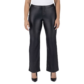 Foto 1 | Pantalón Recto Britos Jeans Mujer Negro Vinipiel 025811