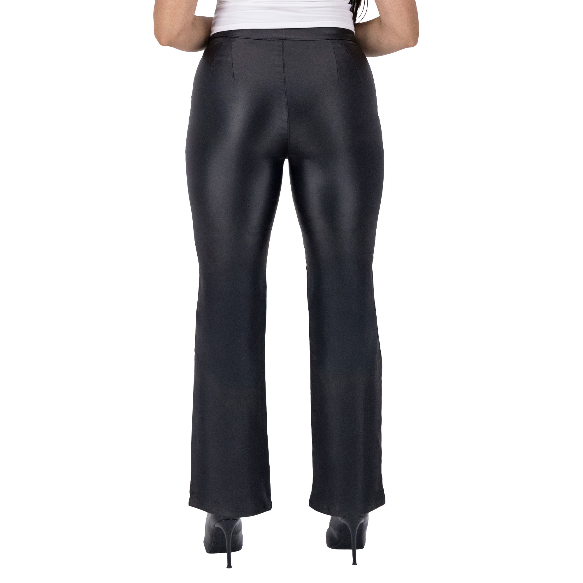 Foto 3 pulgar | Pantalón Recto Britos Jeans Mujer Negro Vinipiel 025811