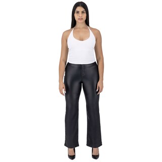 Foto 3 | Pantalón Recto Britos Jeans Mujer Negro Vinipiel 025811