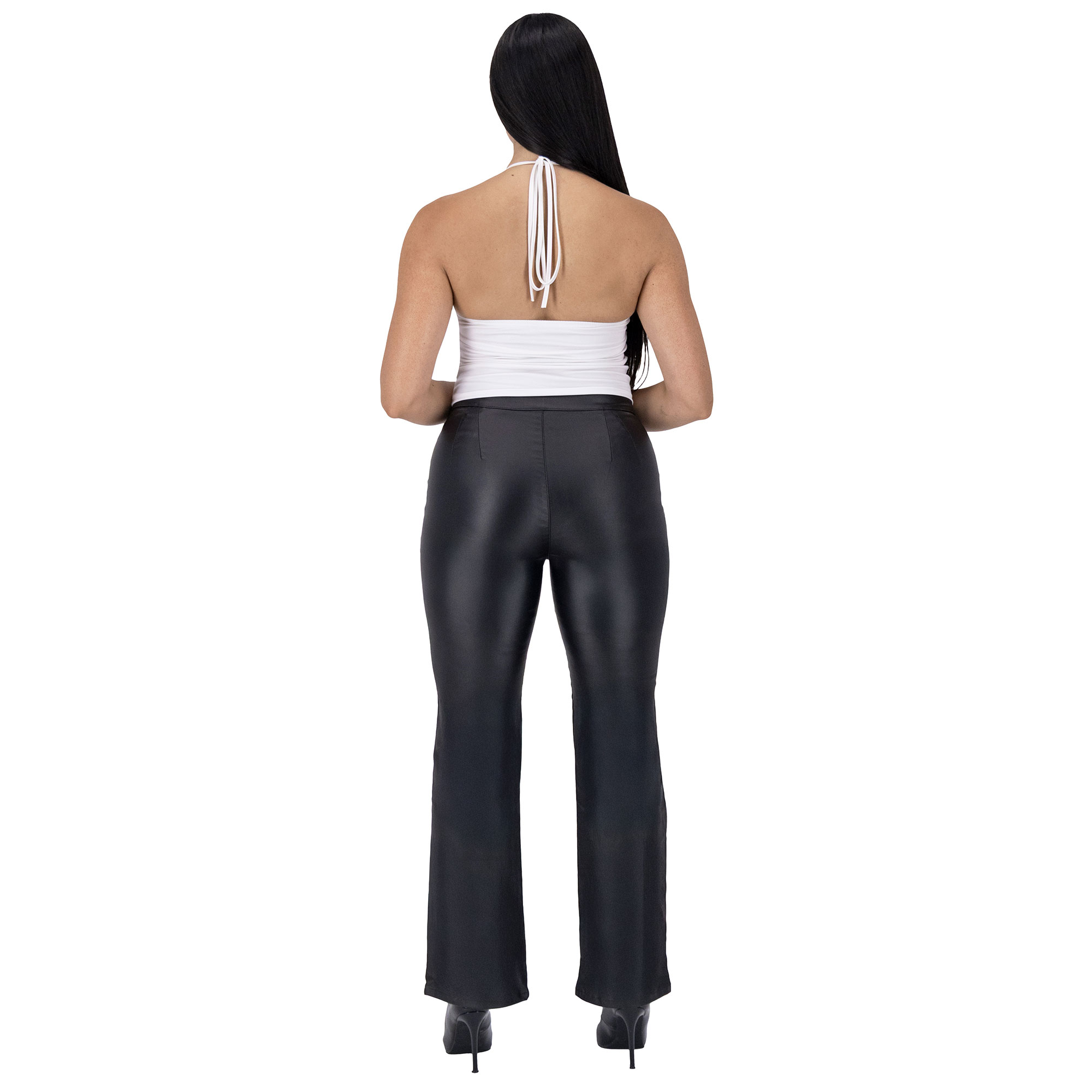 Foto 5 pulgar | Pantalón Recto Britos Jeans Mujer Negro Vinipiel 025811
