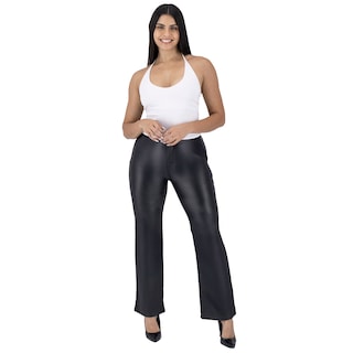 Foto 5 | Pantalón Recto Britos Jeans Mujer Negro Vinipiel 025811