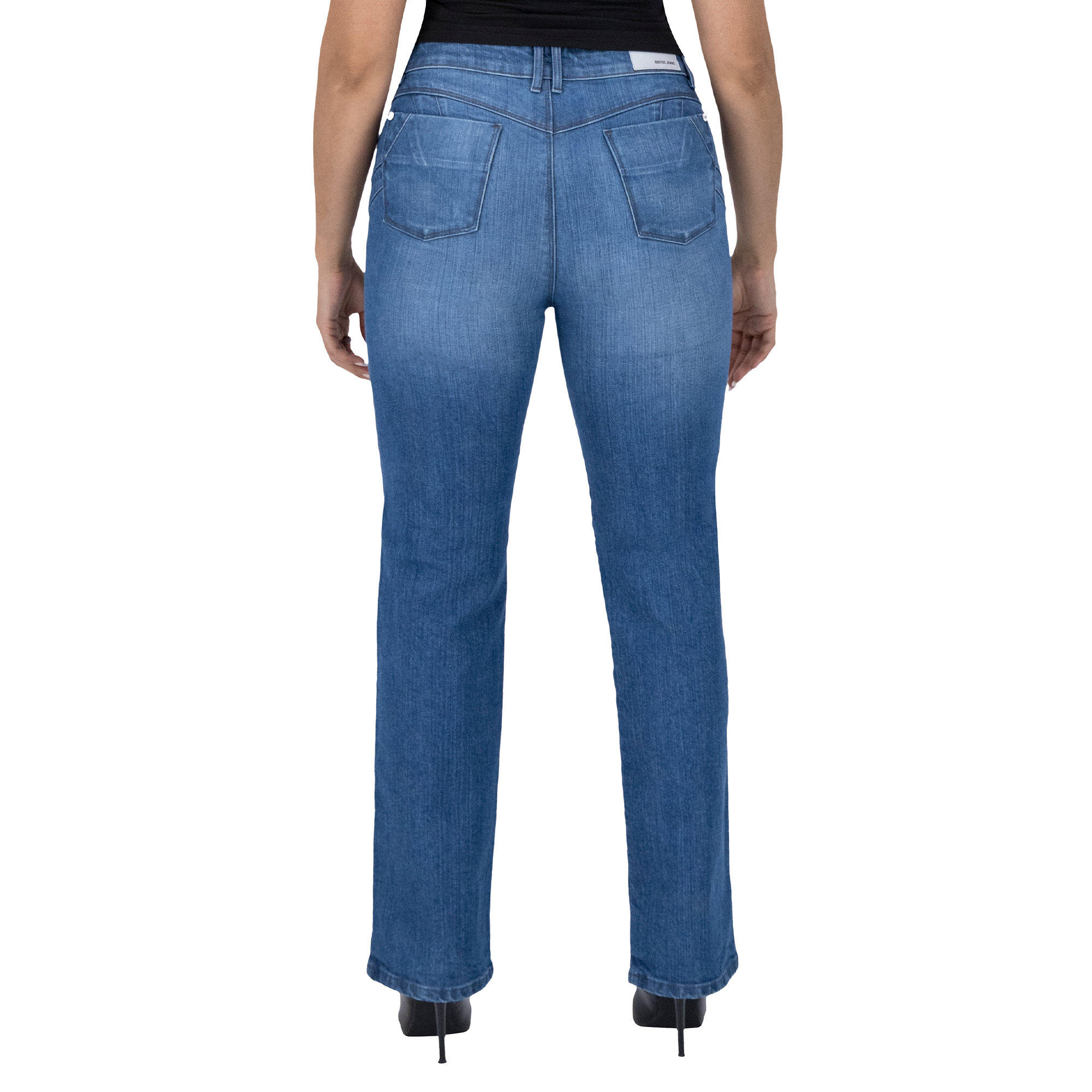 Foto 2 | Pantalón Recto Britos Jeans Mujer Mezclilla 025709