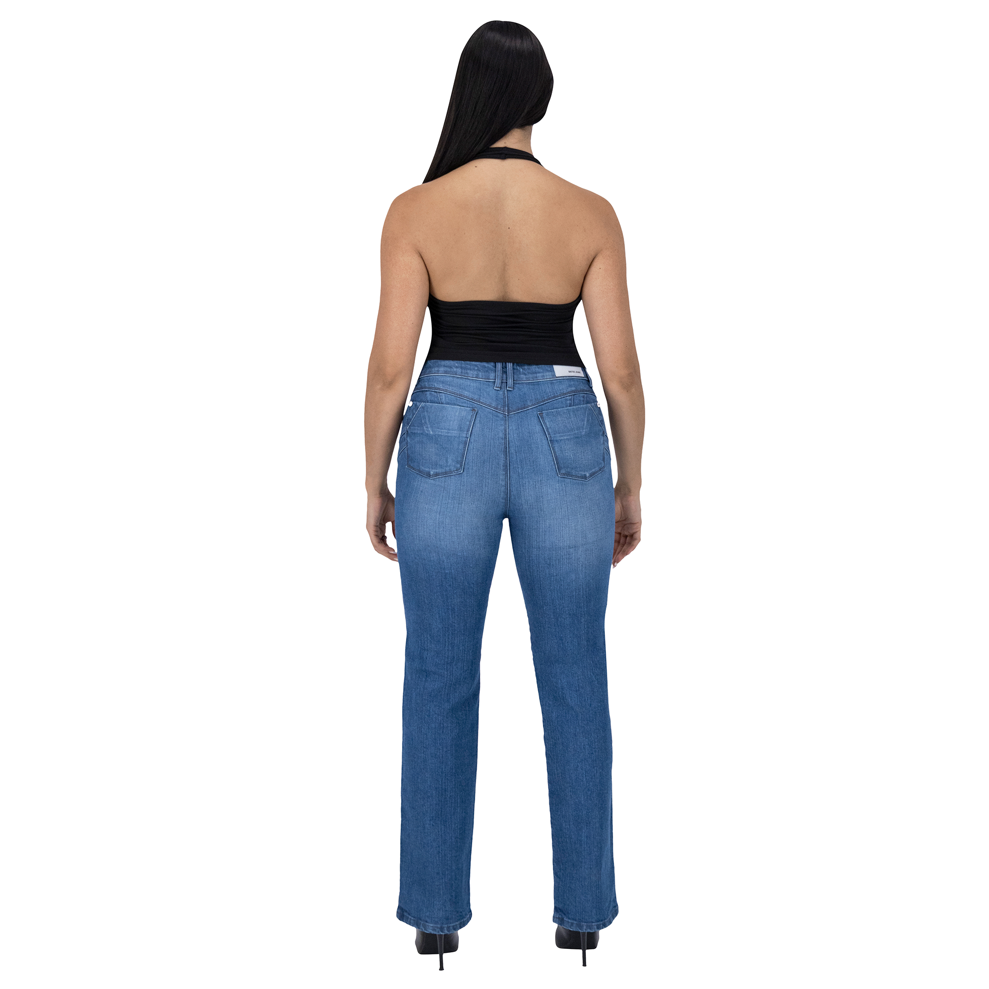 Foto 5 pulgar | Pantalón Recto Britos Jeans Mujer Mezclilla 025709