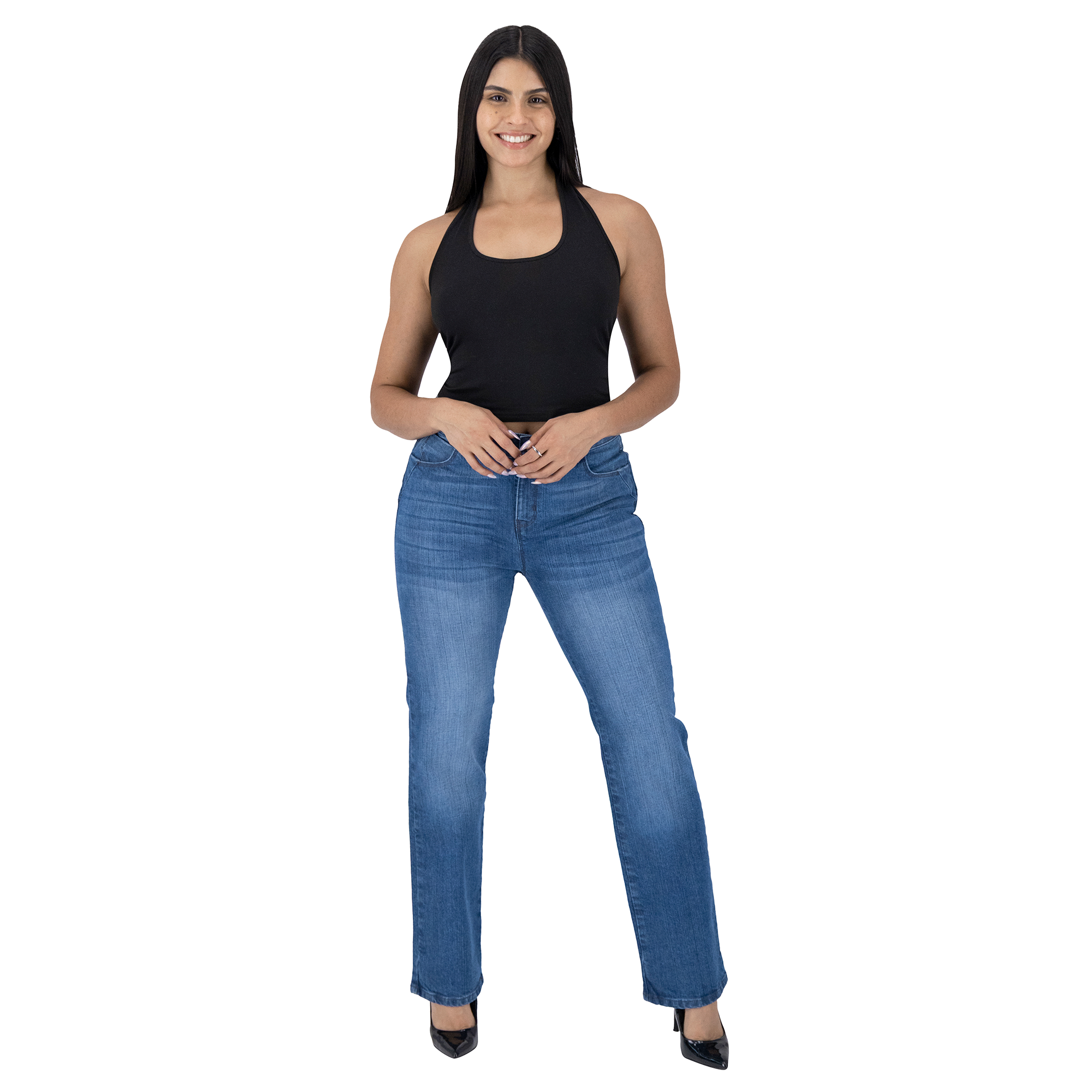 Foto 7 | Pantalón Recto Britos Jeans Mujer Mezclilla 025709