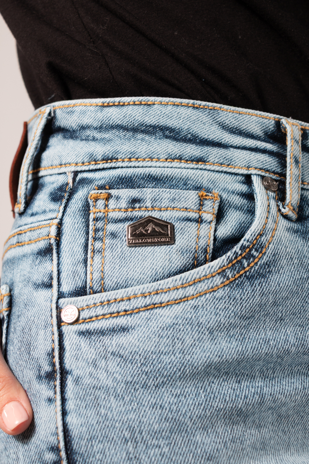 Foto 6 pulgar | Jeans Yellowstone Wide Dutton acid Wash