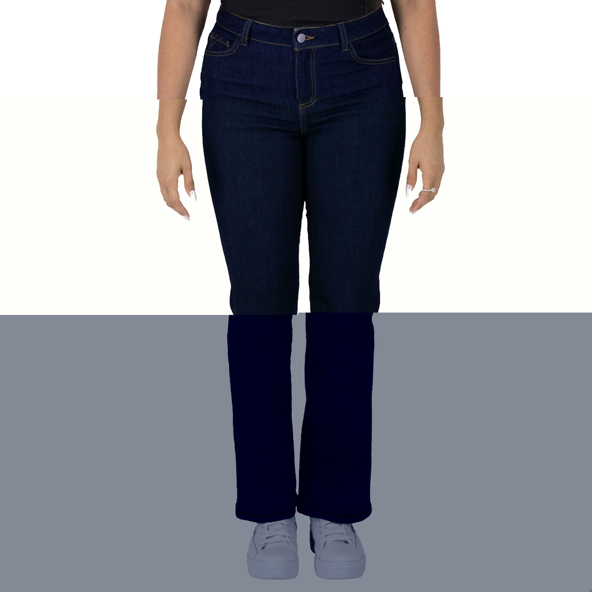 Foto 1 | Pantalón Recto Britos Jeans Mujer Mezclilla Azul 025712