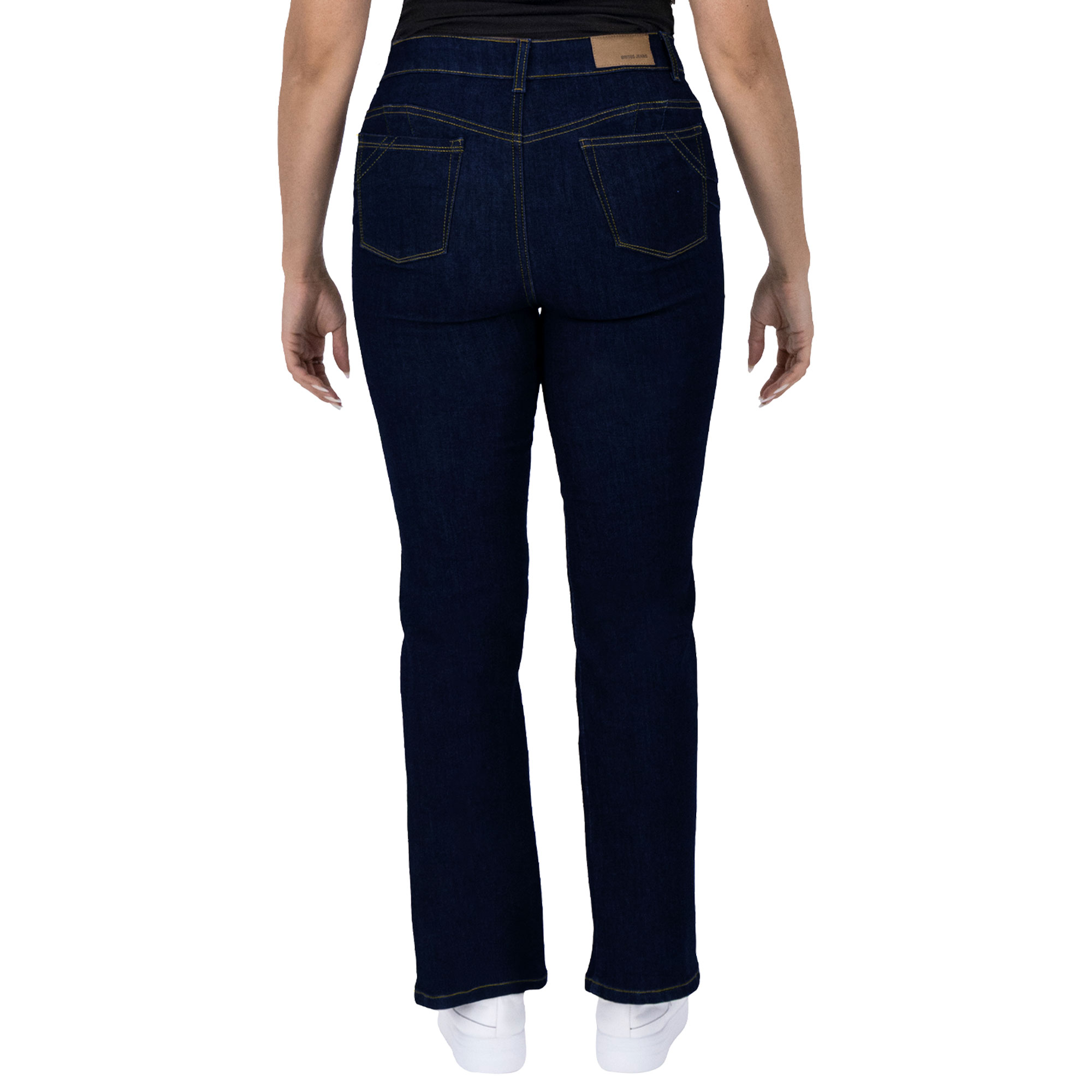 Foto 3 pulgar | Pantalón Recto Britos Jeans Mujer Mezclilla Azul 025712