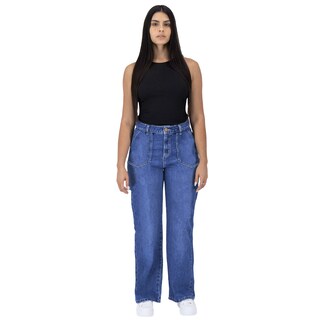 Foto 3 | Pantalón Recto Britos Jeans Mujer Mezclilla Azul 025703