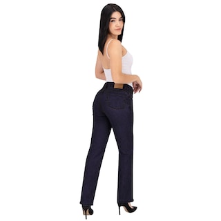 Foto 4 | Pantalón Recto Britos Jeans Mujer Mezclilla Azul 025711