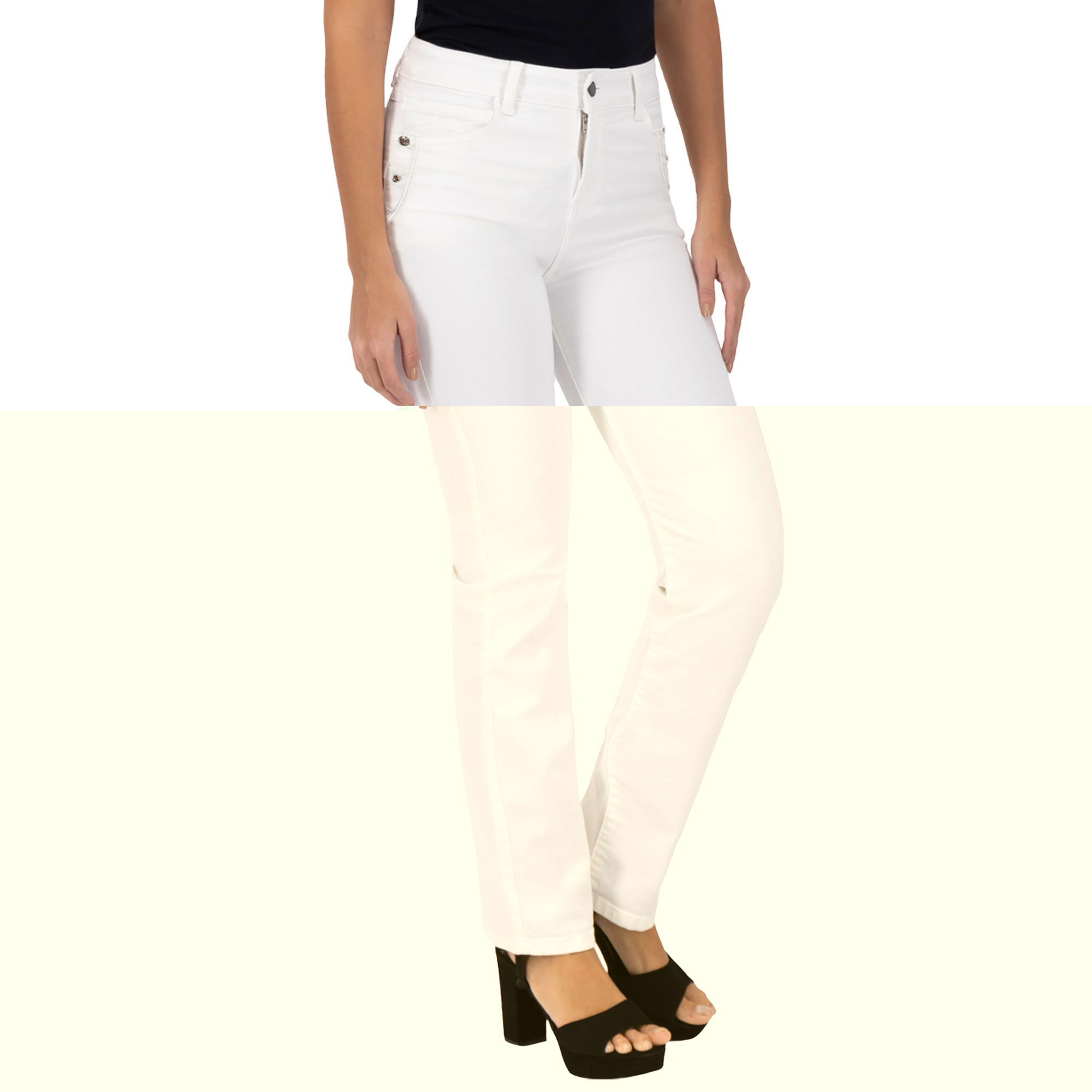Foto 1 | Pantalón Recto Britos Jeans Mujer Mezclilla 025727