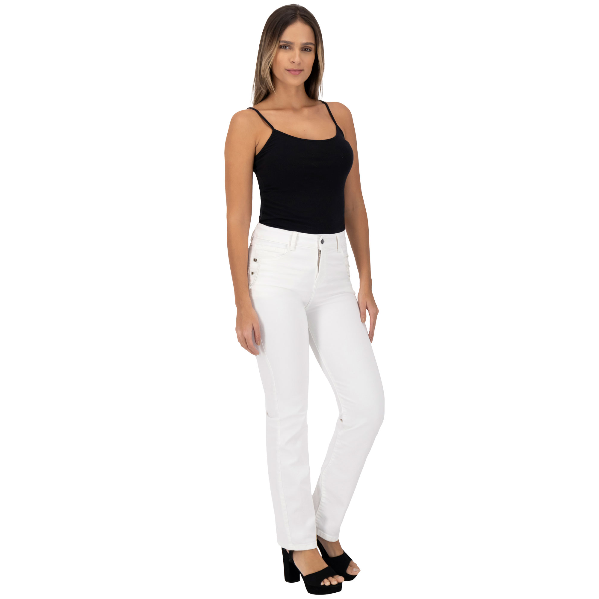 Foto 4 pulgar | Pantalón Recto Britos Jeans Mujer Mezclilla 025727