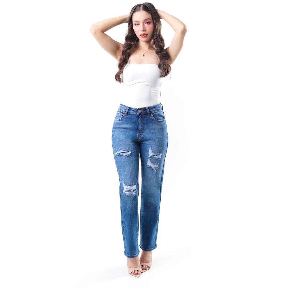 Foto 1 | Jeans De Corte Recto /juvenil  3846 (azul Medio) Azul