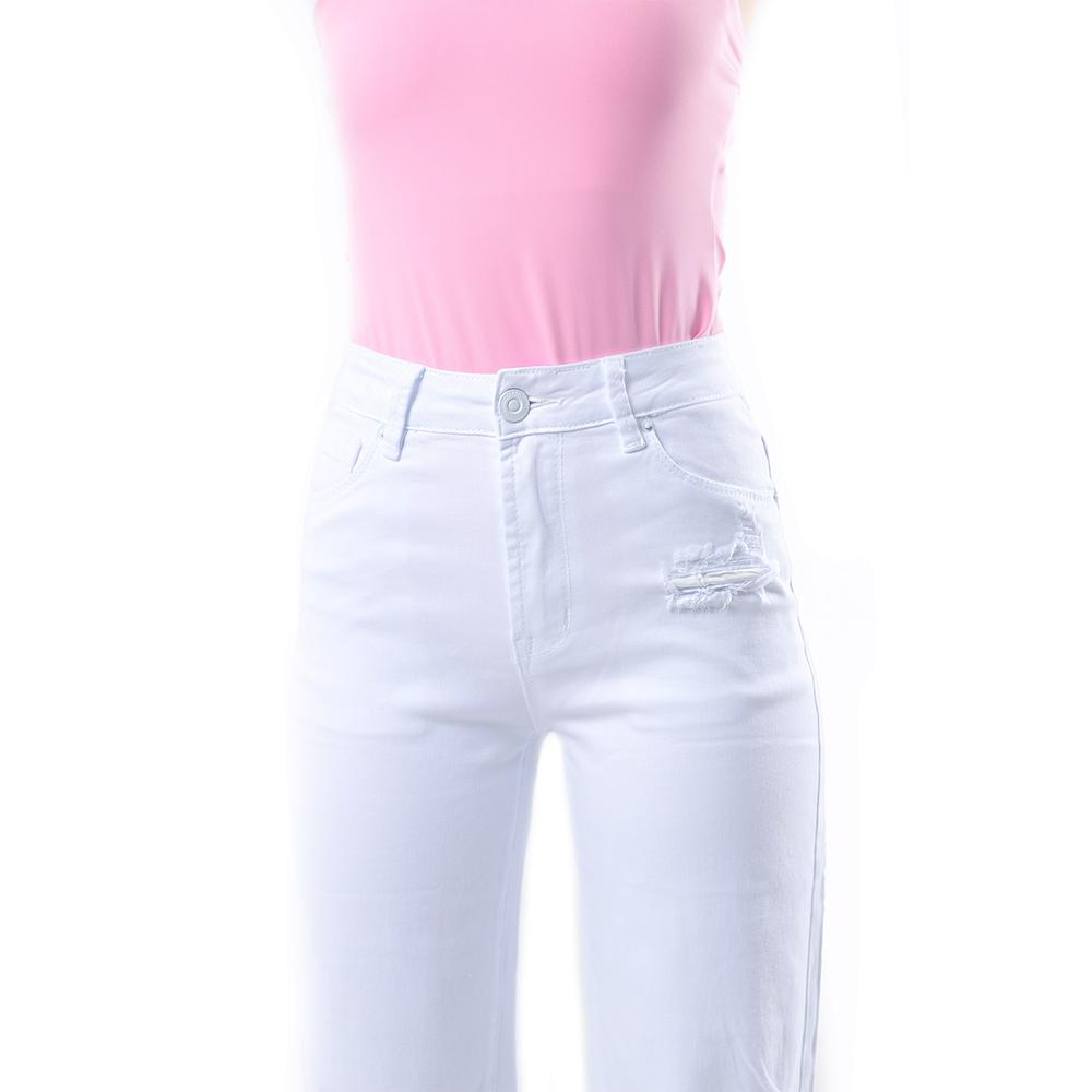 Foto 3 | Jeans De Corte Recto Con Destrucciones /juvenil  4057 (blanco) Blanco