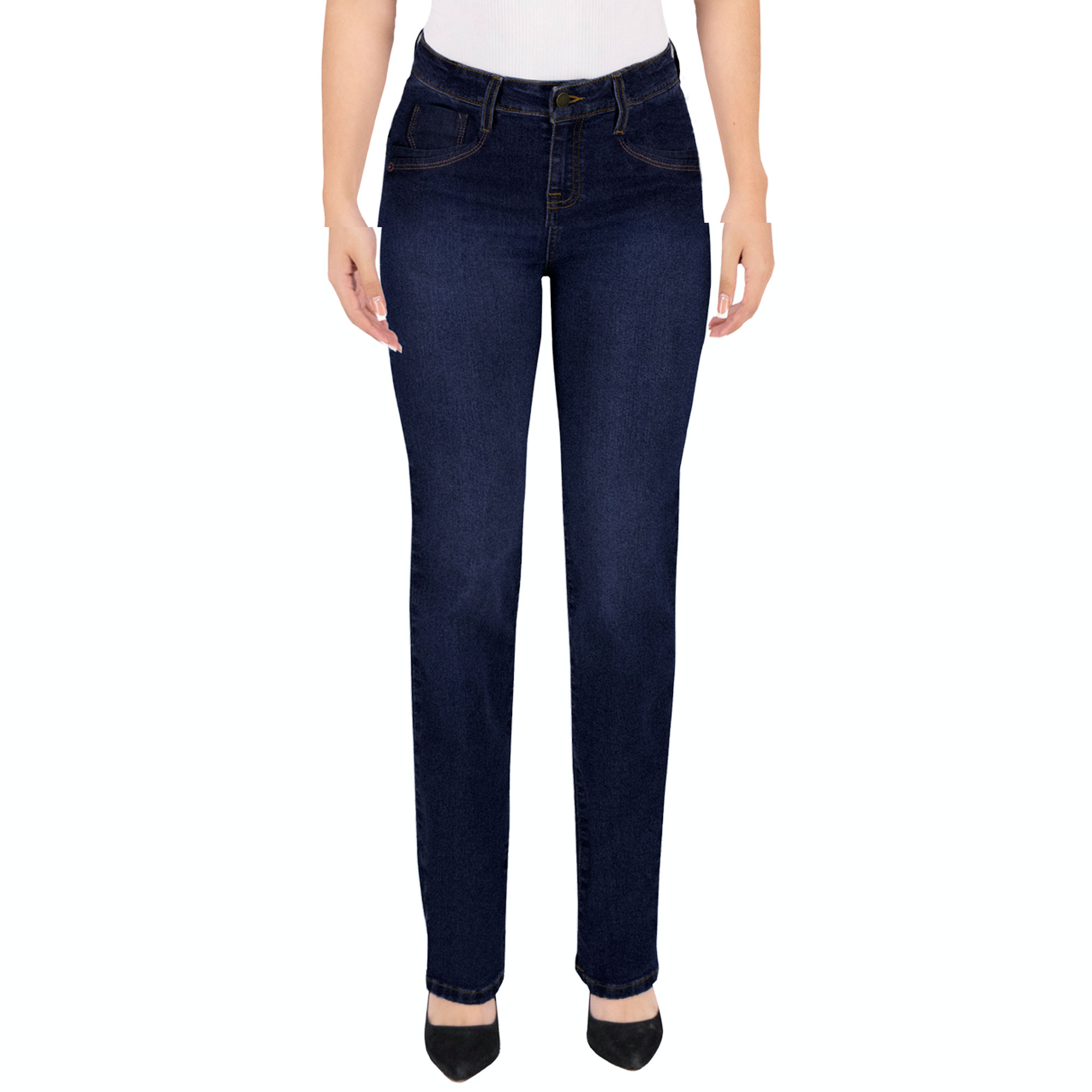 Foto 1 | Pantalón Recto Britos Jeans Mujer Mezclilla Azul 025714