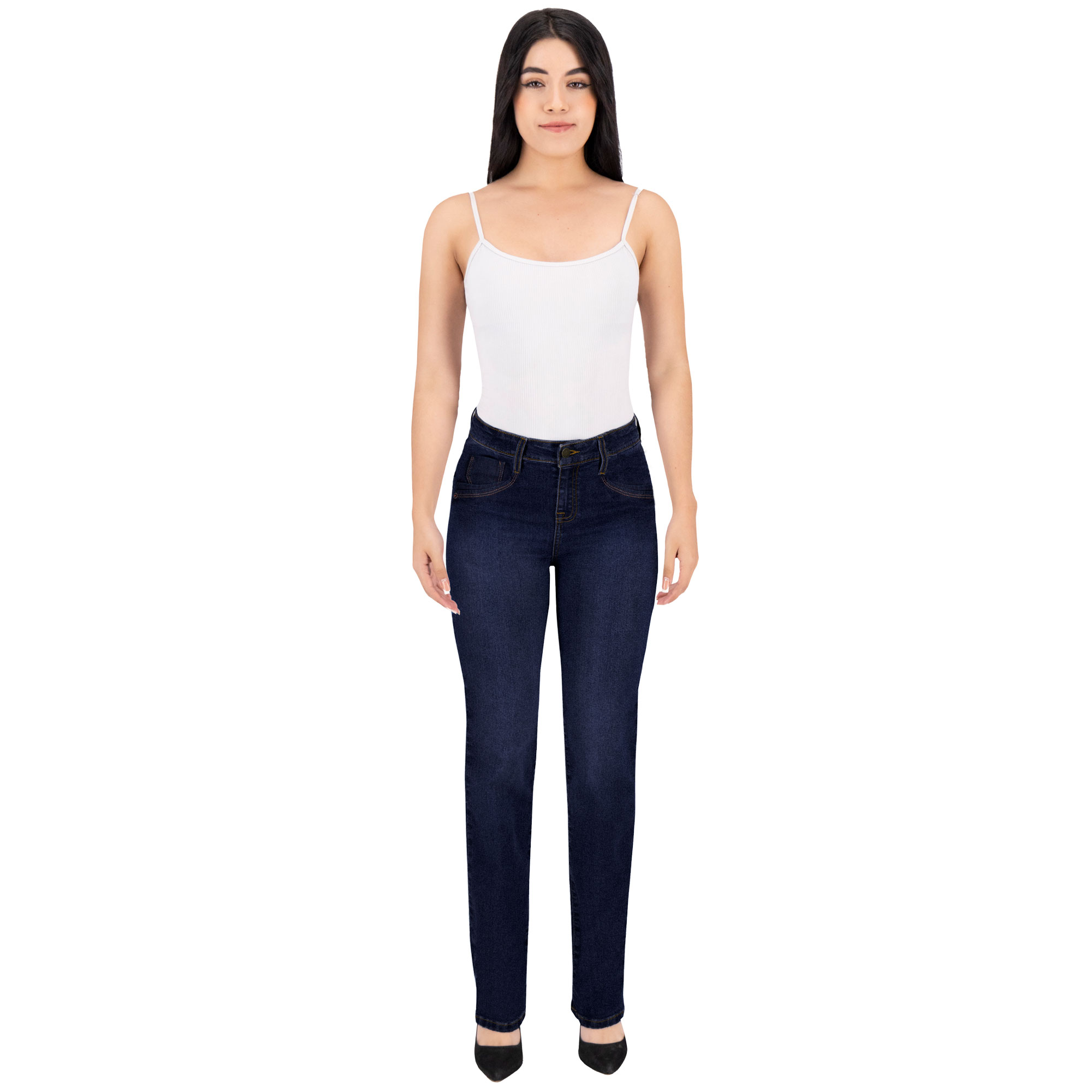 Foto 3 | Pantalón Recto Britos Jeans Mujer Mezclilla Azul 025714