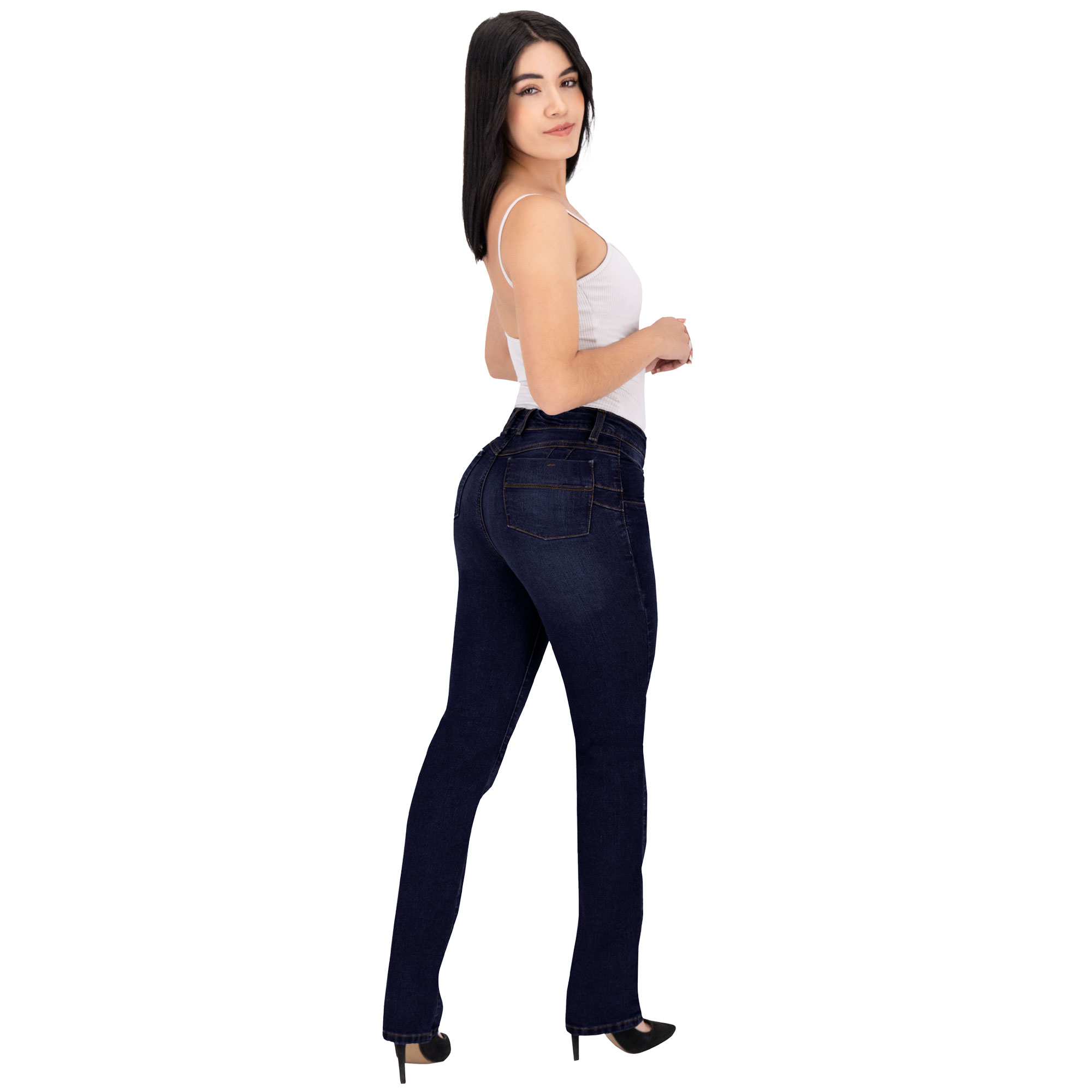 Foto 4 | Pantalón Recto Britos Jeans Mujer Mezclilla Azul 025714