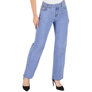 Foto 1 | Pantalón Recto Britos Jeans Mujer Mezclilla Azul 025710